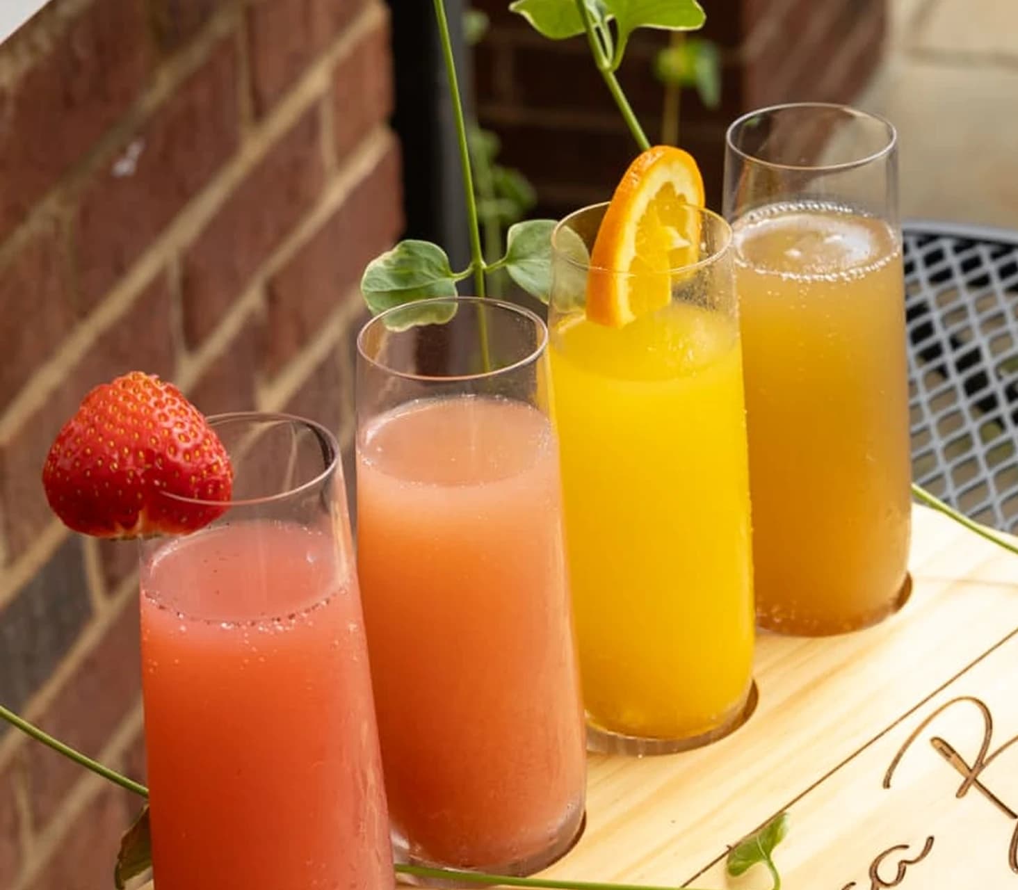 Mimosas and brunch drinks at Frida's